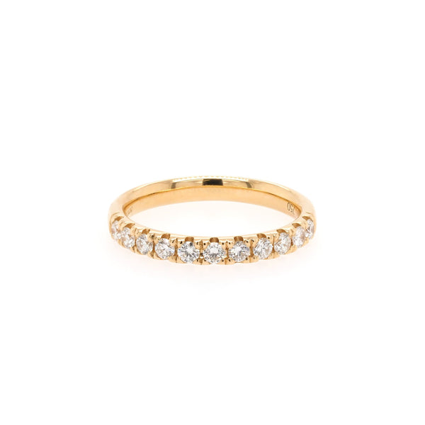 Jewellery 18ct Yellow Gold Diamond Half Eternity Ring, 0.47ct