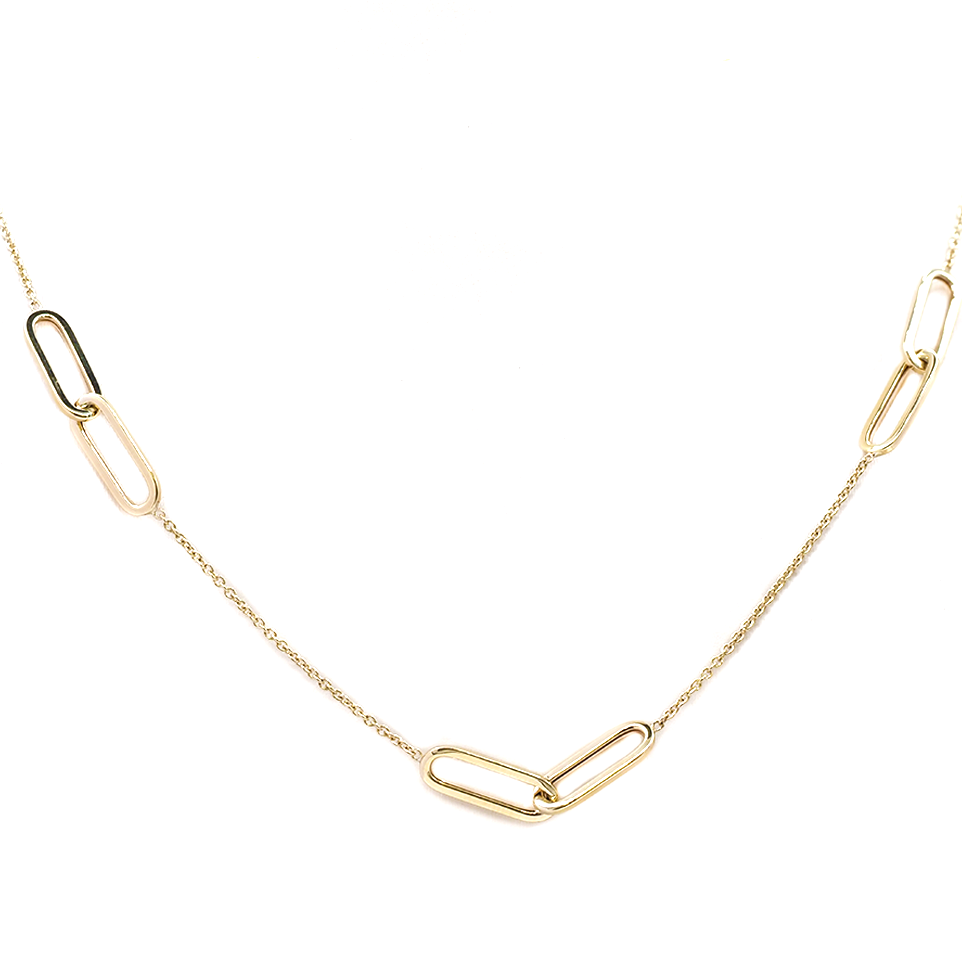 9ct Yellow Gold Oval Link 32" Chain Necklace