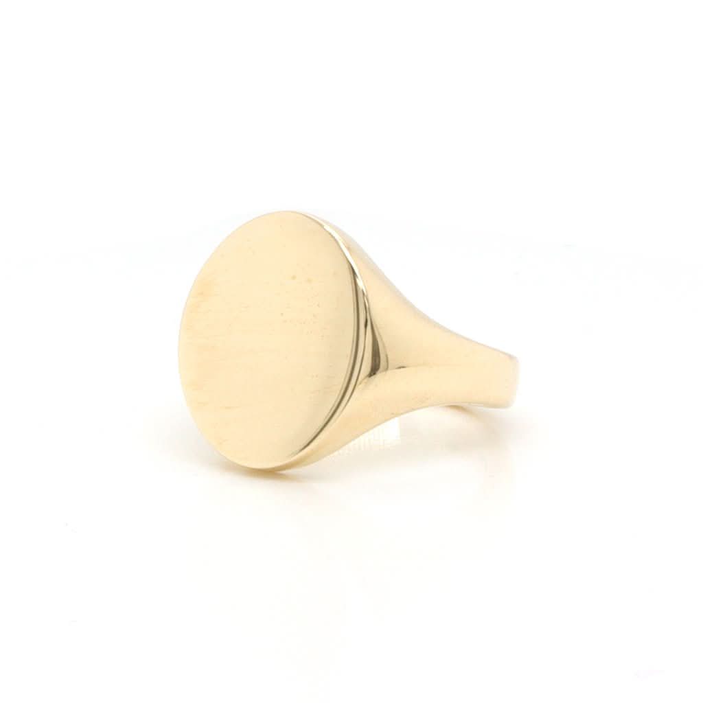 Jewellery A Large 9ct Gold Oval Signet Ring