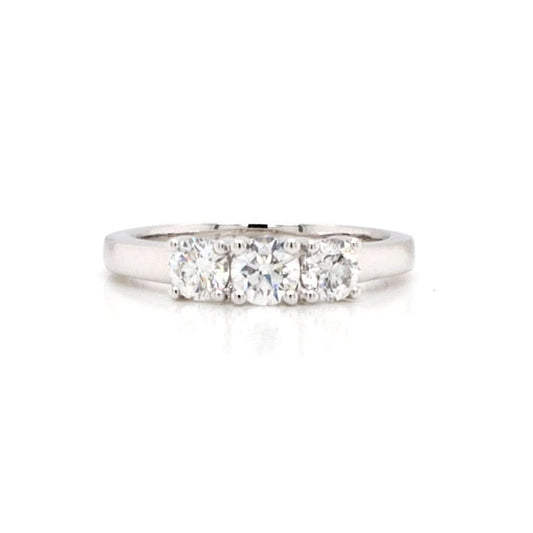 Jewellery A Platinum Three Stone Diamond Ring