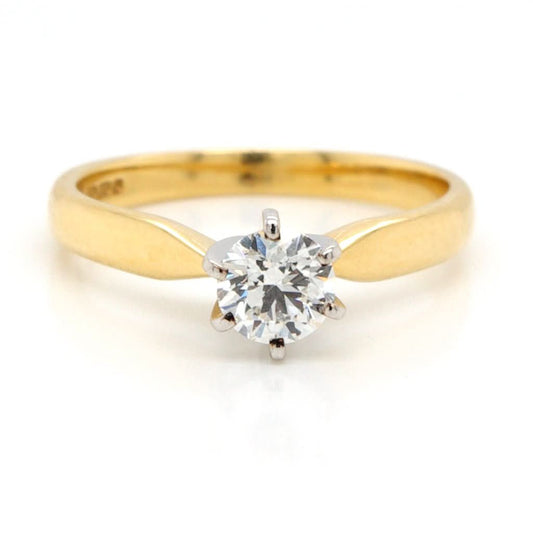 Jewellery An 18ct Gold Single Stone Diamond Ring, Diamond 0.43cts G/H VS