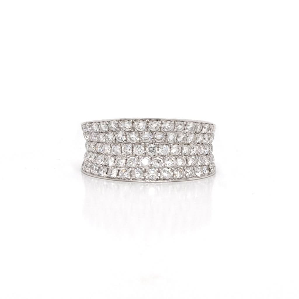 Jewellery An 18ct White Gold and PavÃ©-set Diamond Dress Ring