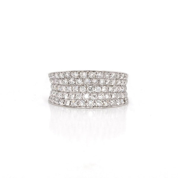 Jewellery An 18ct White Gold and PavÃ©-set Diamond Dress Ring