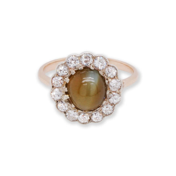 Jewellery Cat's Eye Chrysoberyl Cluster Ring