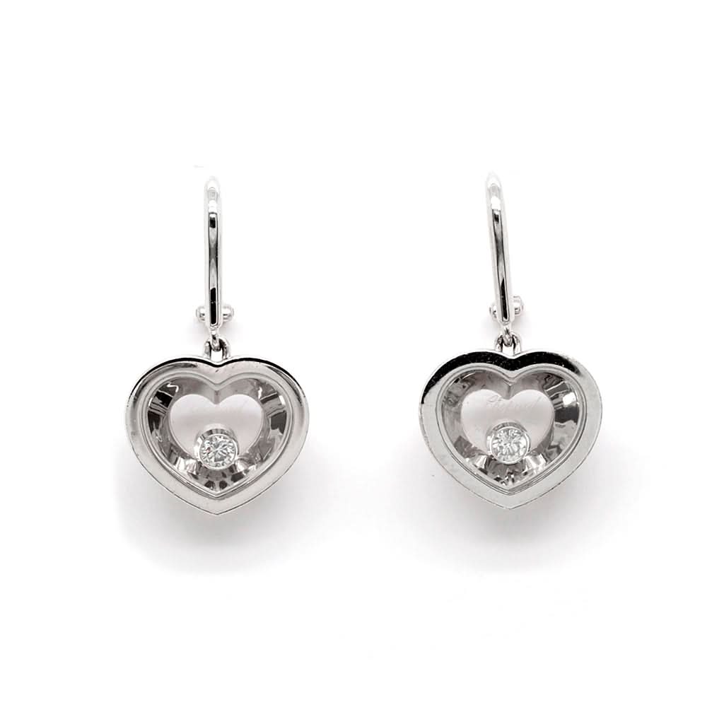 Chopard Happy Diamonds 18 ct White Gold Heart Earrings