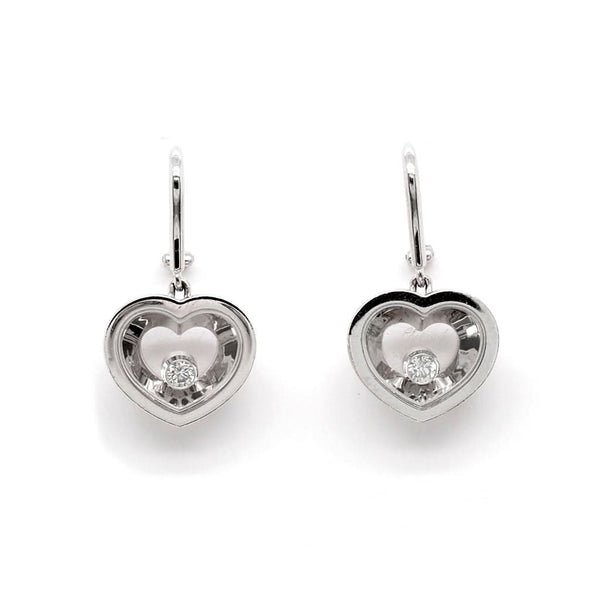 Chopard Happy Diamonds 18 ct White Gold Heart Earrings
