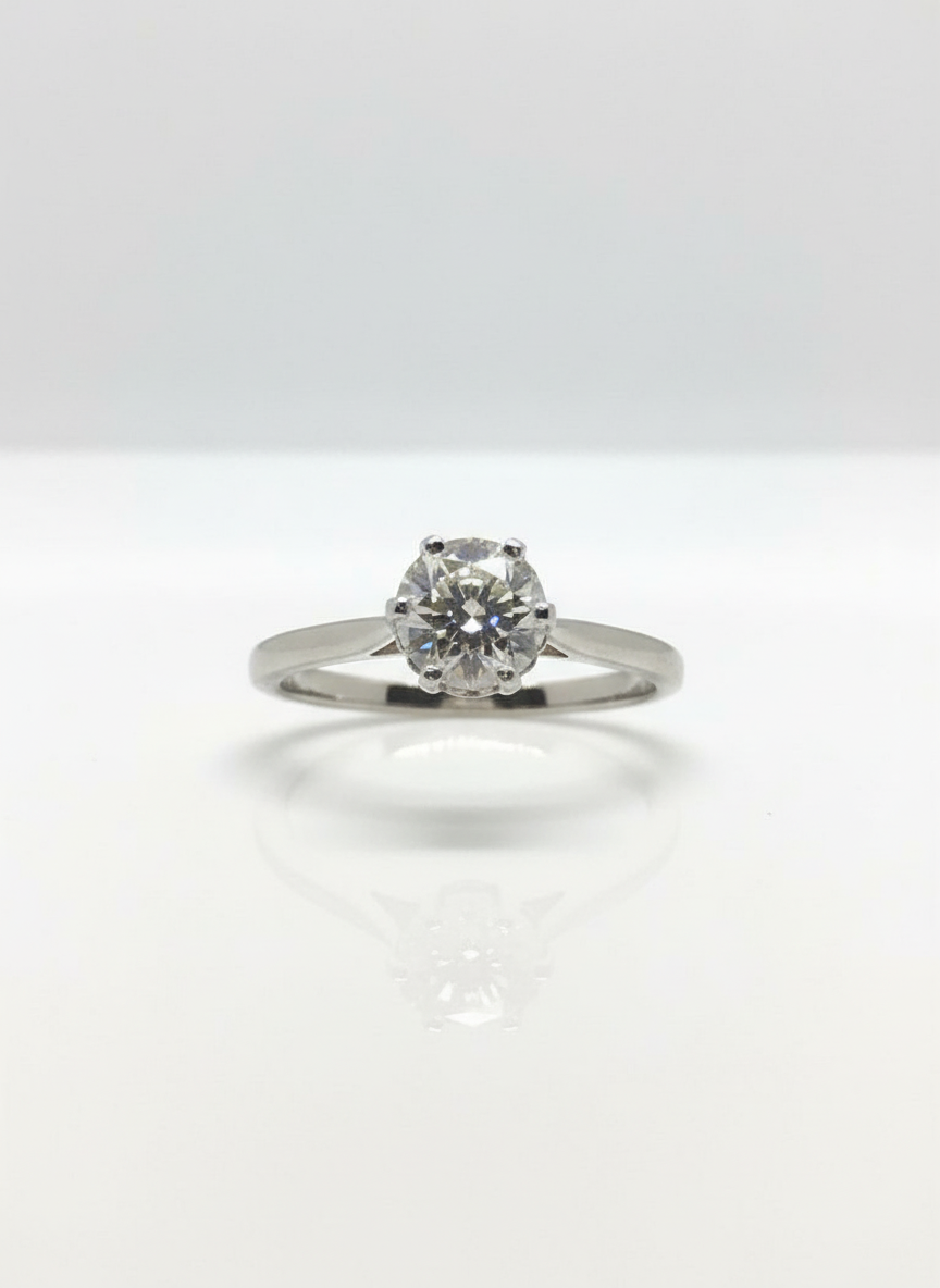 Platinum Diamond Solitaire 1.30 ct Engagement Ring