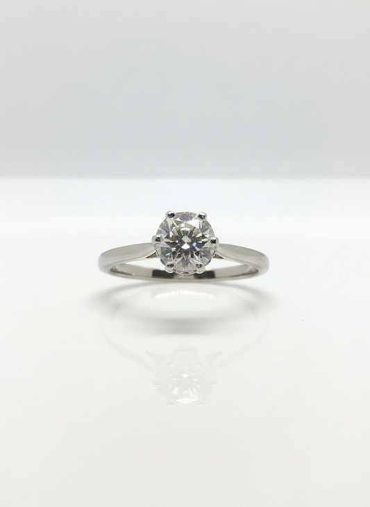 Platinum Diamond Solitaire 1.30 ct Engagement Ring