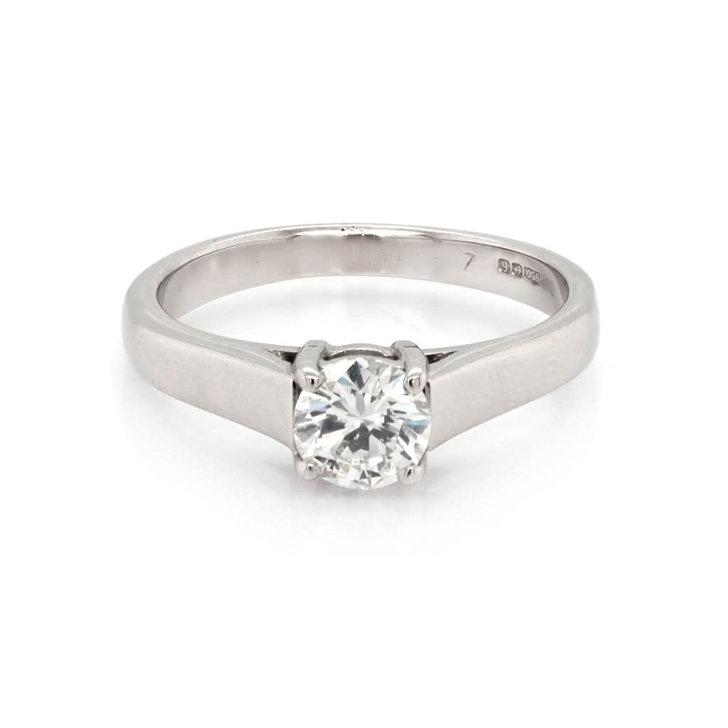 Jewellery Platinum Diamond Solitaire Ring