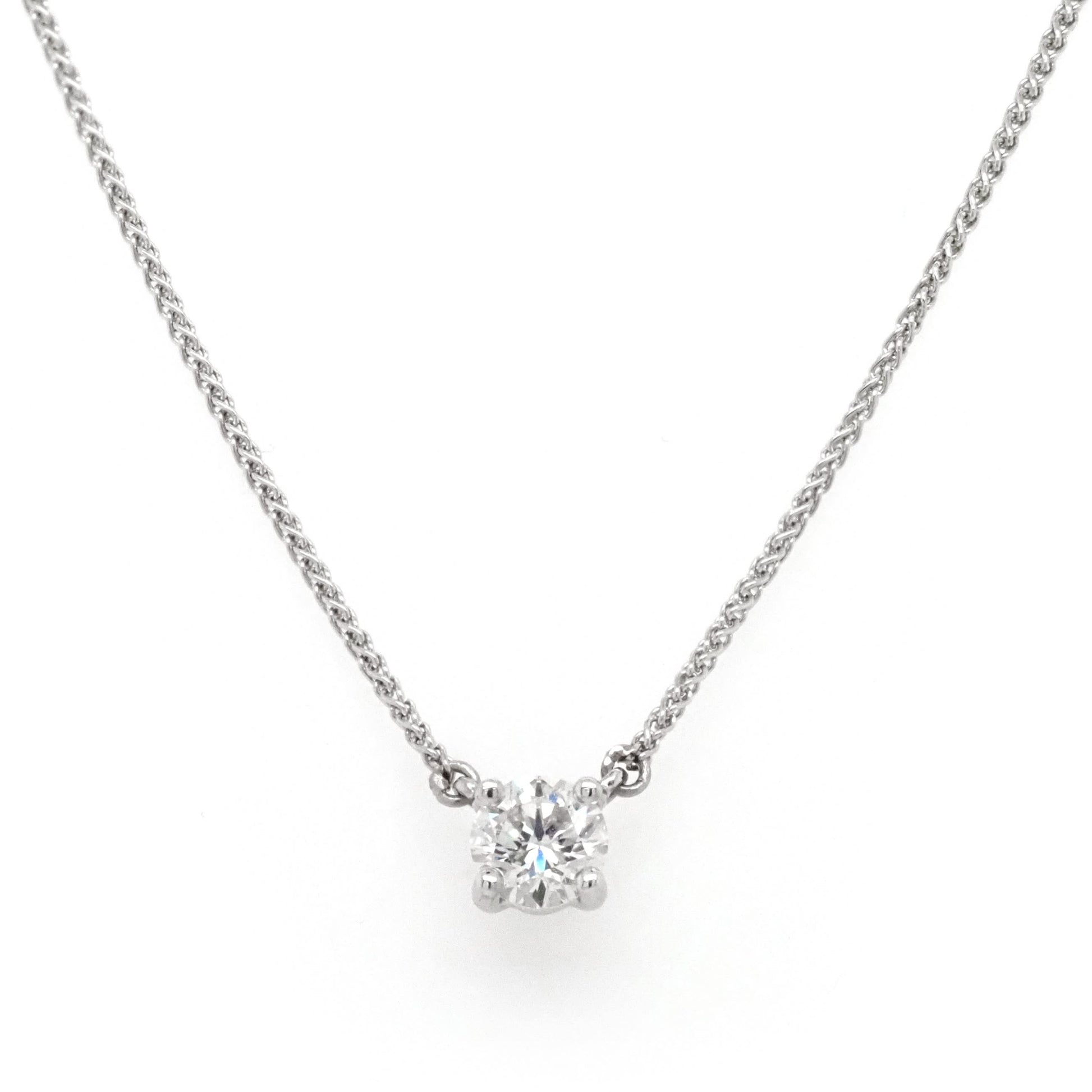 Jewellery Platinum Single-Stone Diamond Fixed Pendant