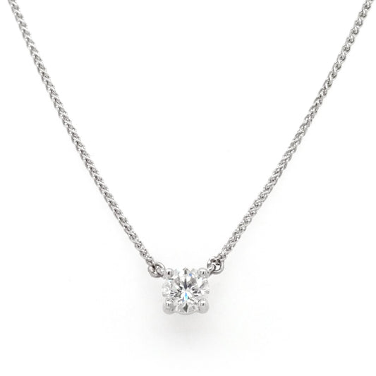 Jewellery Platinum Single-Stone Diamond Fixed Pendant