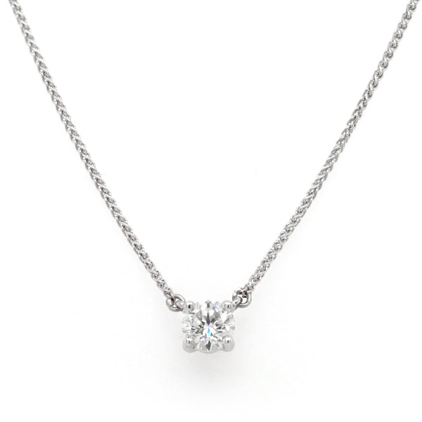 Jewellery Platinum Single-Stone Diamond Fixed Pendant