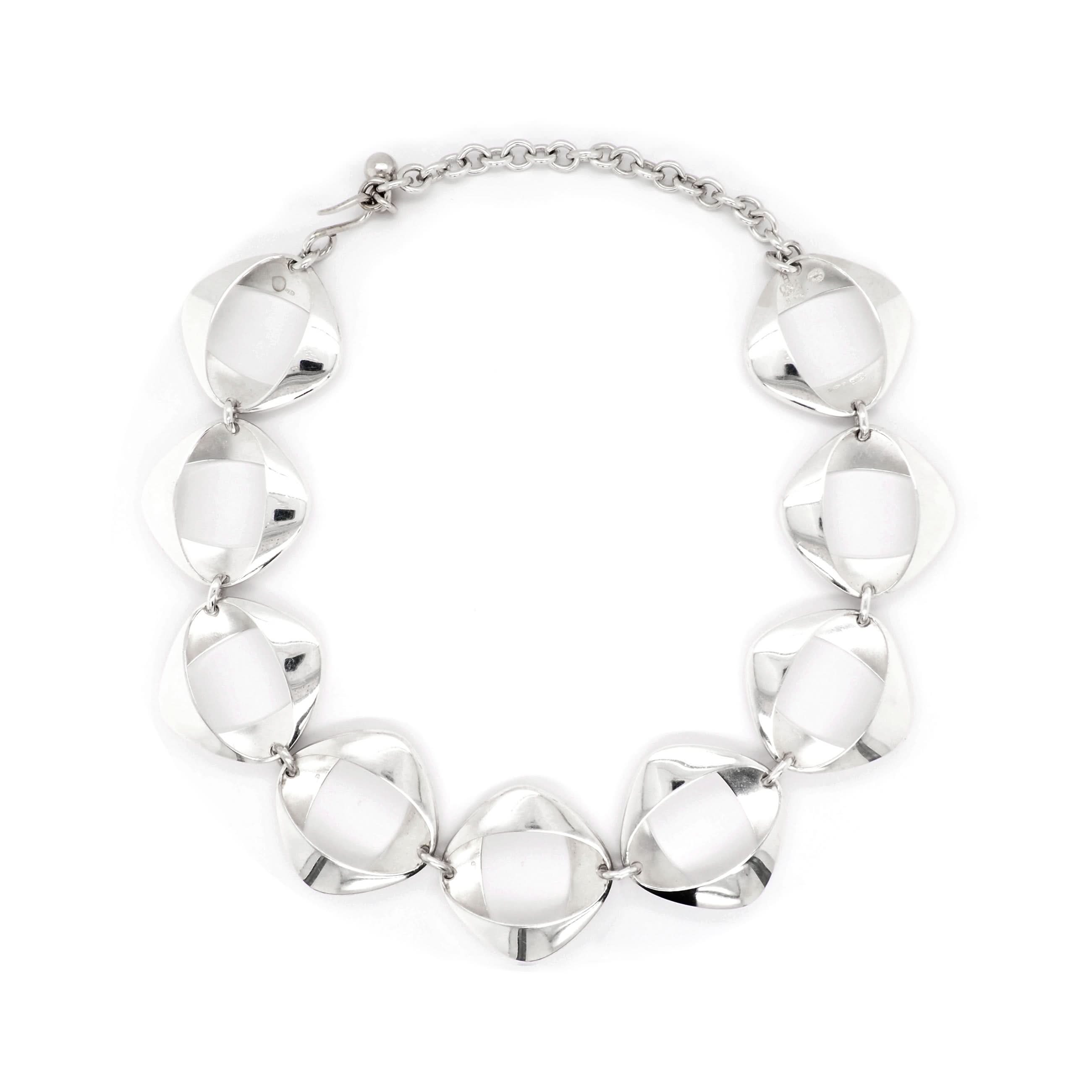 Vintage Georg Jensen Silver Link Necklace by Heining Koppel, Circa 197 ...