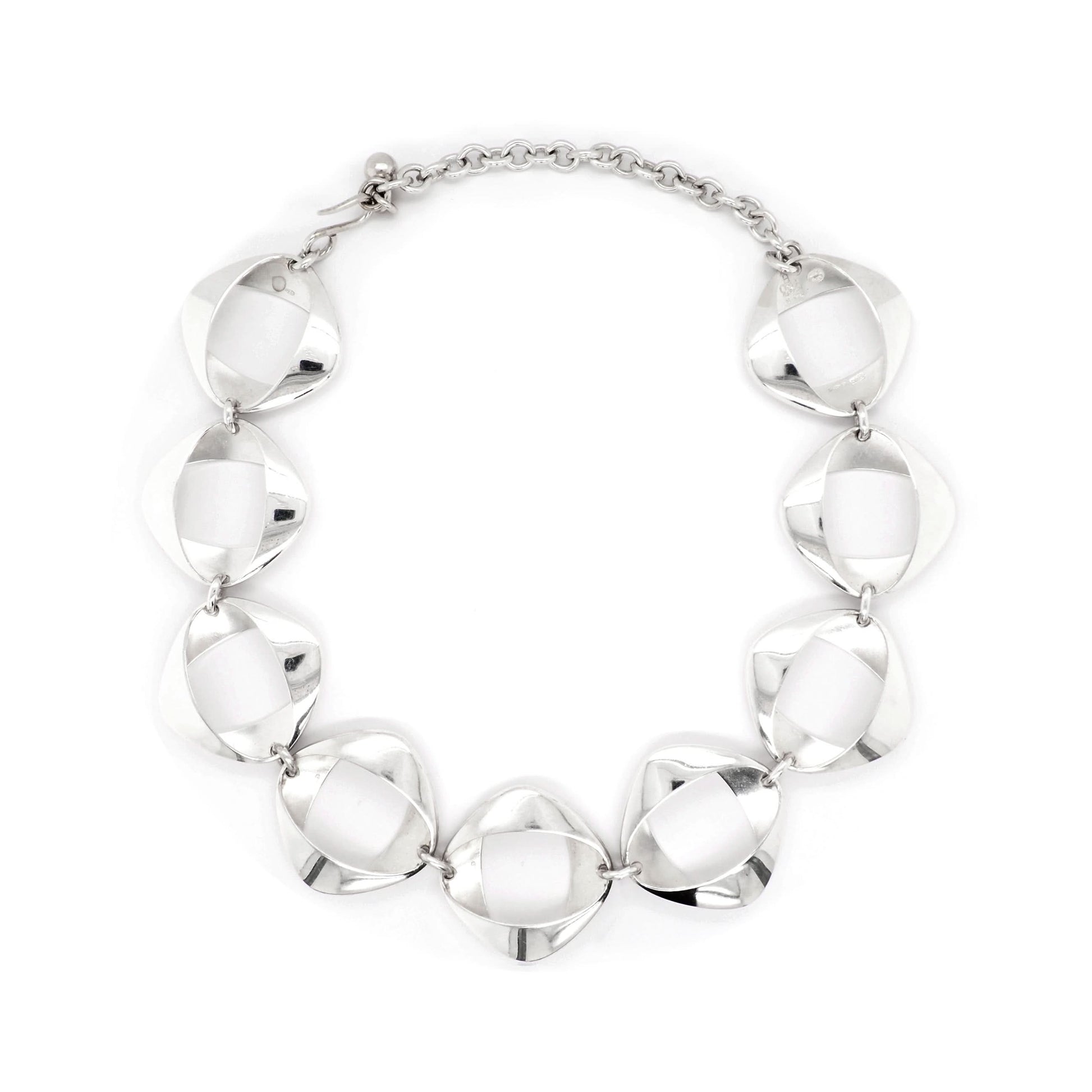 Jewellery Vintage Georg Jensen Silver Link Necklace by Heining Koppel, c.1971