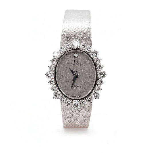 Omega White Gold Diamond Set Ladies Dress Watch on bracelet