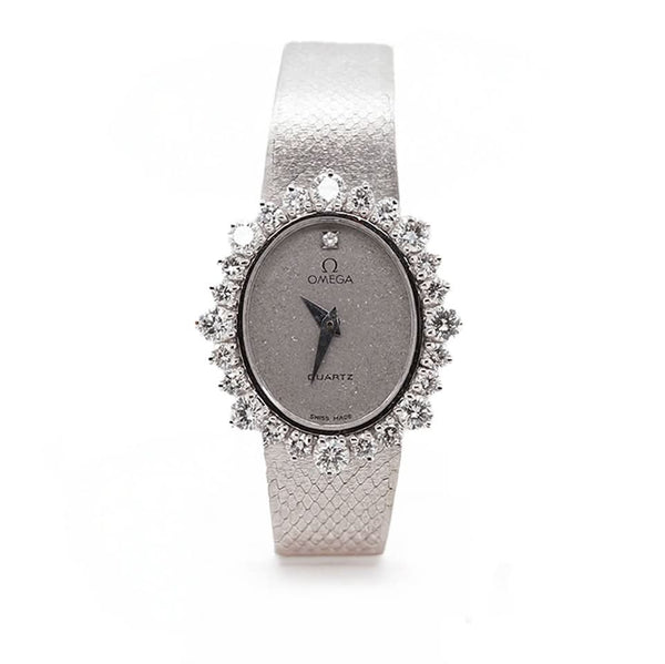 Omega White Gold Diamond Set Ladies Dress Watch on bracelet