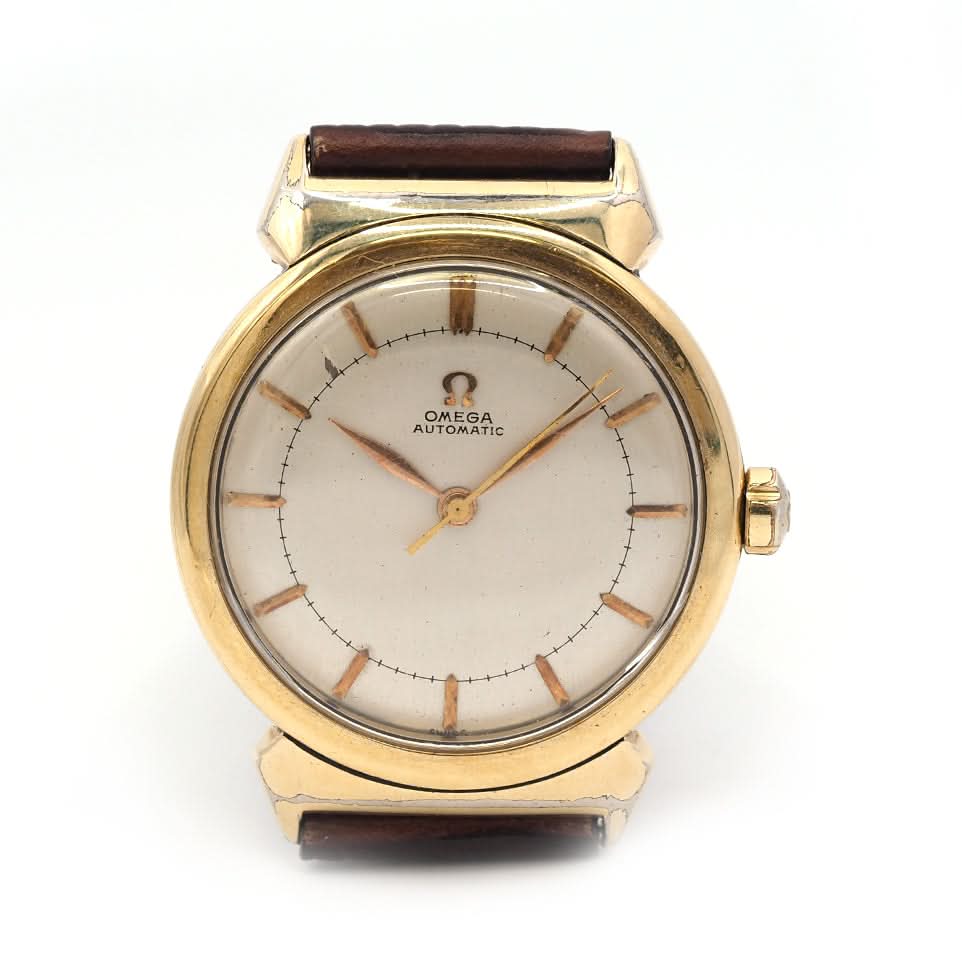 Omega Rolled Gold Vintage Automatic Watch Cal. 351, on leather strap