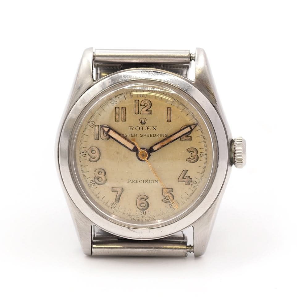 Vintage Rolex Oyster Speedking in stainless steel on bracelet