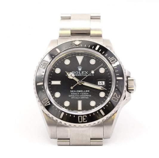 Rolex Oyster Perpetual Date Sea-Dweller, stainless steel, black dial and black bezel