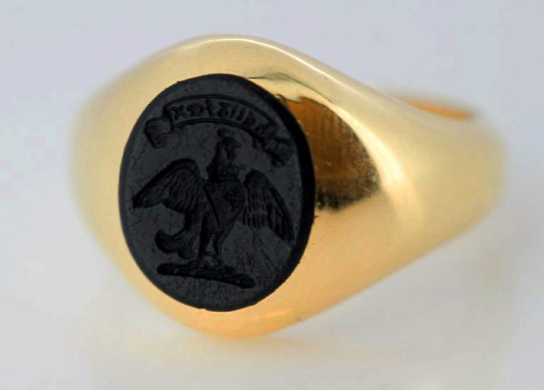 Victorian Onyx Seal Ring, 18ct Yellow Gold, England, Circa 1880's