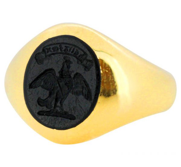 Victorian Onyx Seal Ring, 18ct Yellow Gold, England, Circa 1880's