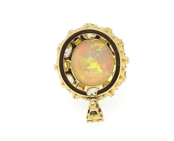 Antique Victorian Opal Pearl and Diamond Pendant
