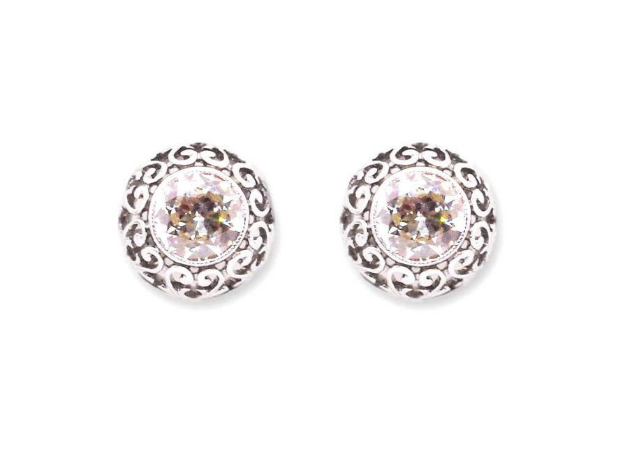 Vintage Ornate Diamond Earrings, 1.40 carats, 18ct White Gold, c.1935