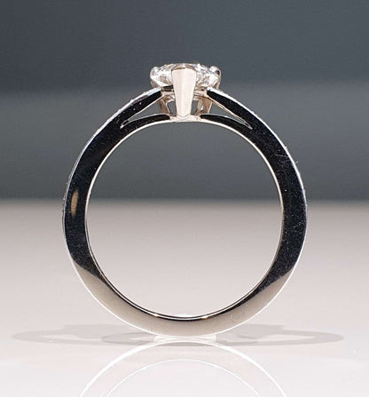 1.01ct Pear Cut Diamond Solitaire Engagement Ring in Platinum