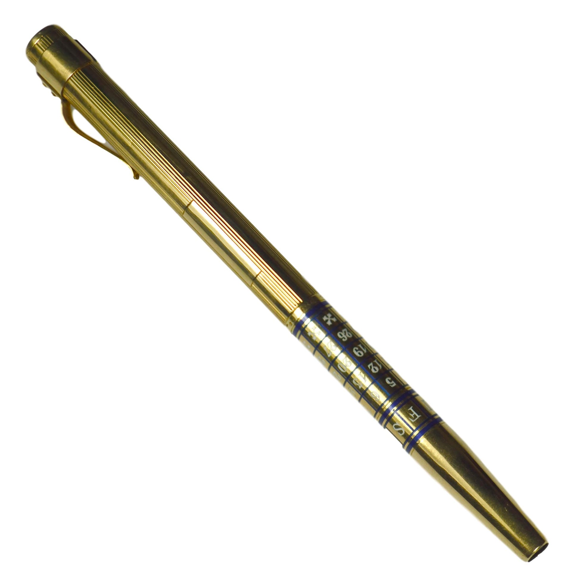 Cartier Perpetual Calendar 18ct Gold and Enamel Stockbrokers Pencil