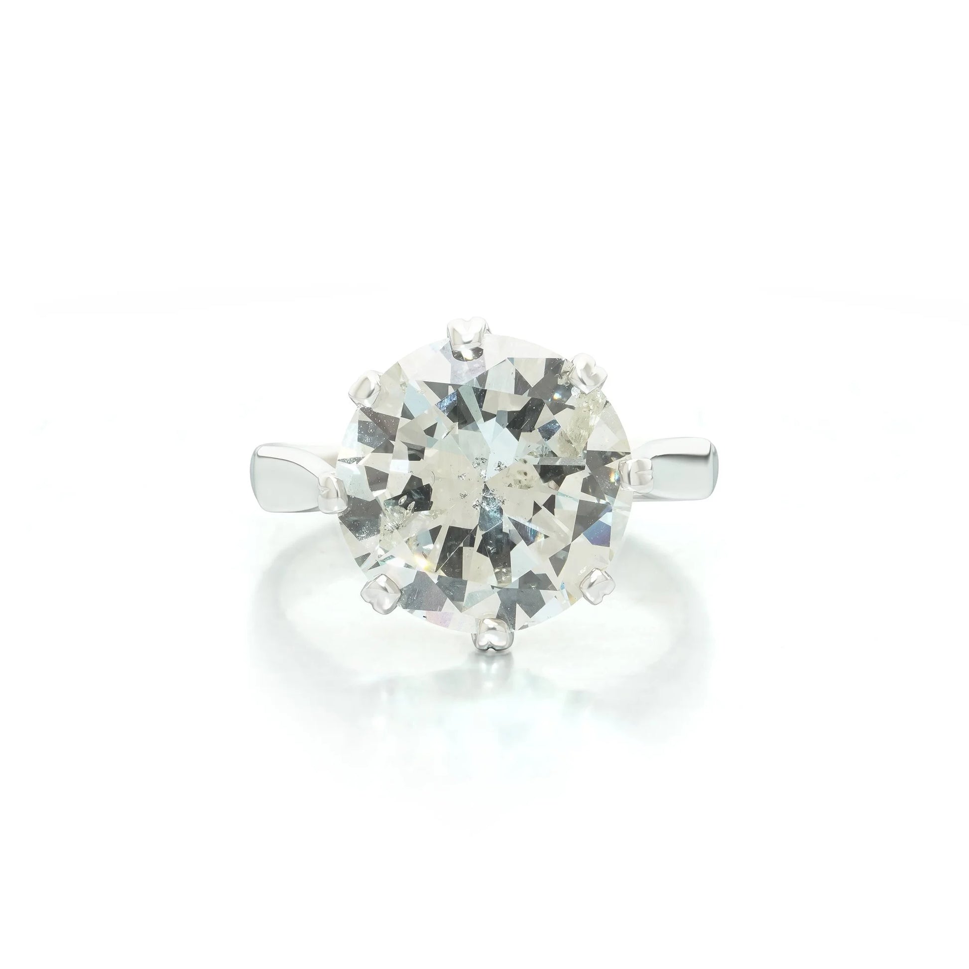 Platinum 6.90ct Diamond Solitaire Engagement Ring