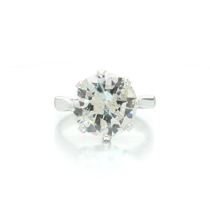 Platinum 6.90ct Diamond Solitaire Engagement Ring