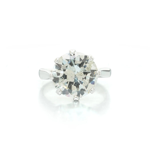 Platinum 6.90ct Diamond Solitaire Engagement Ring