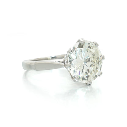 Platinum 6.90ct Diamond Solitaire Ring
