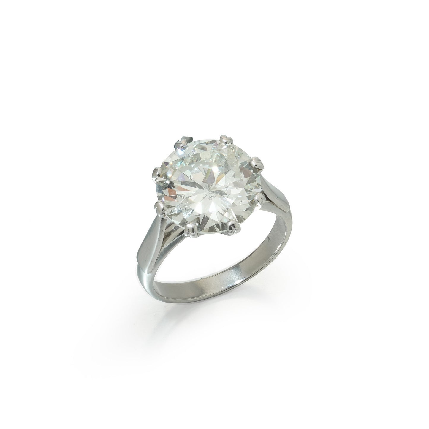 Platinum 6.90ct Diamond Solitaire Ring