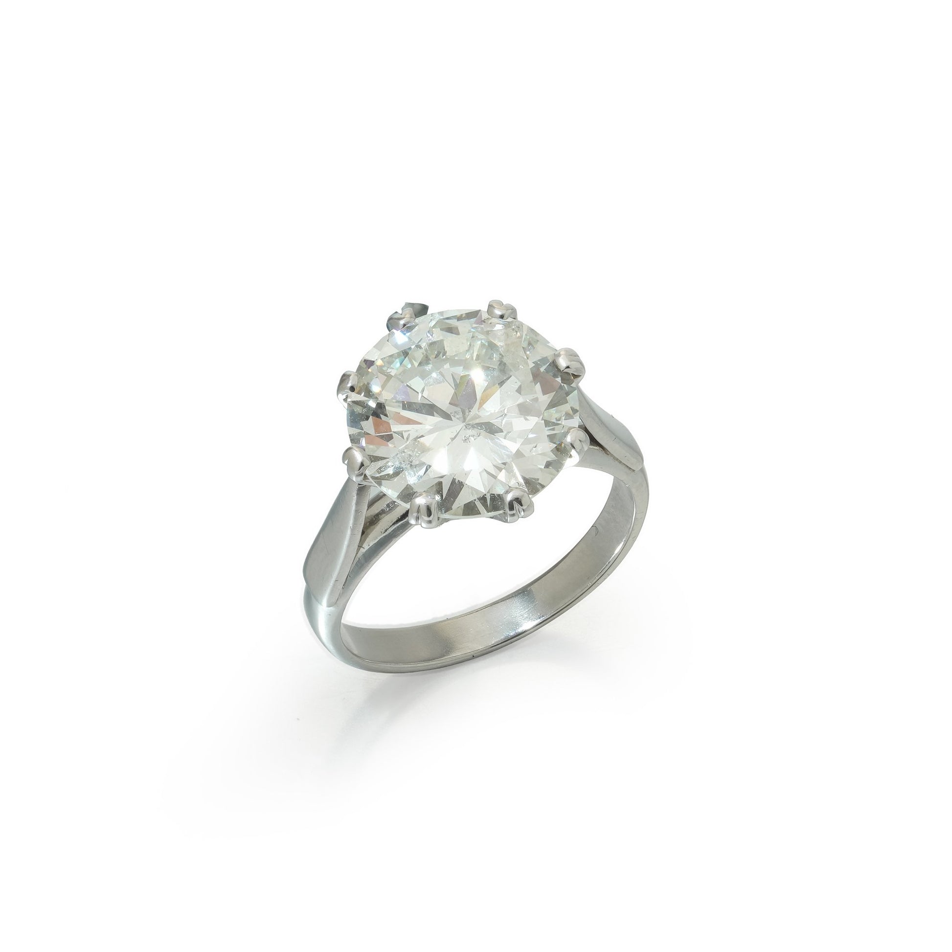 Platinum 6.90ct Diamond Solitaire Ring