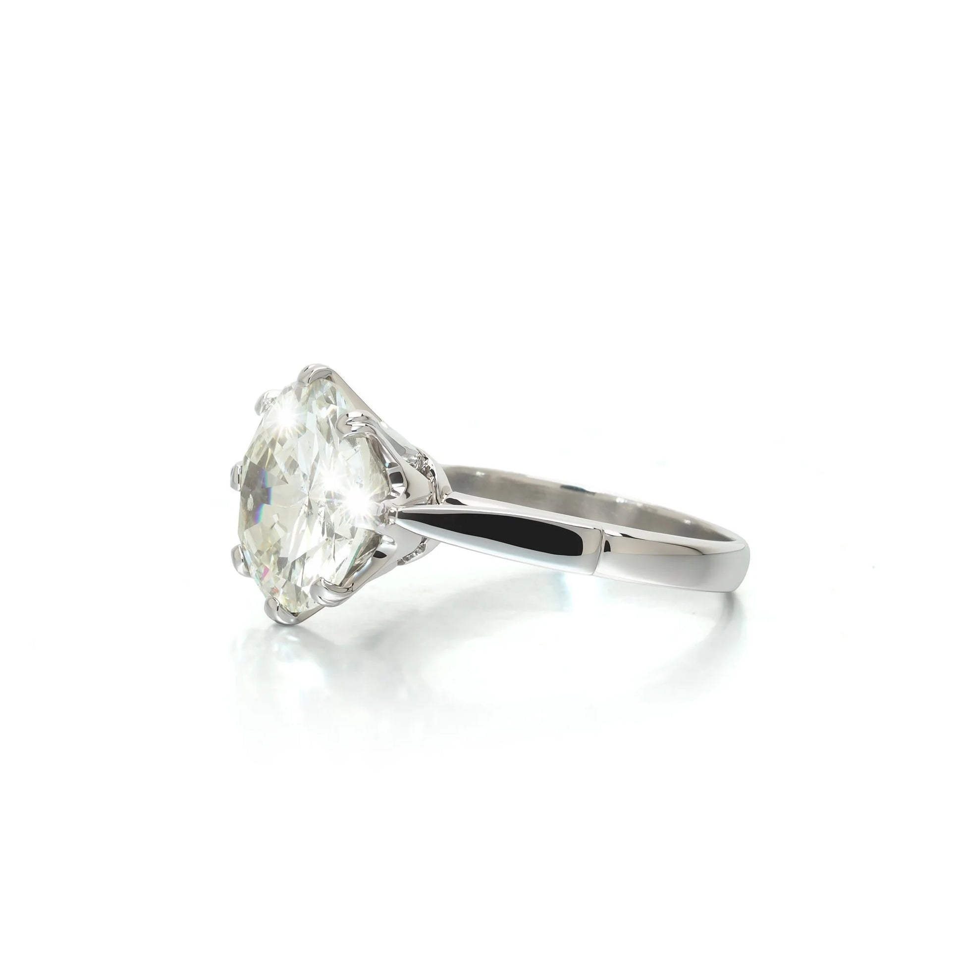 Platinum 6.90 ct Diamond Solitaire Engagement Ring