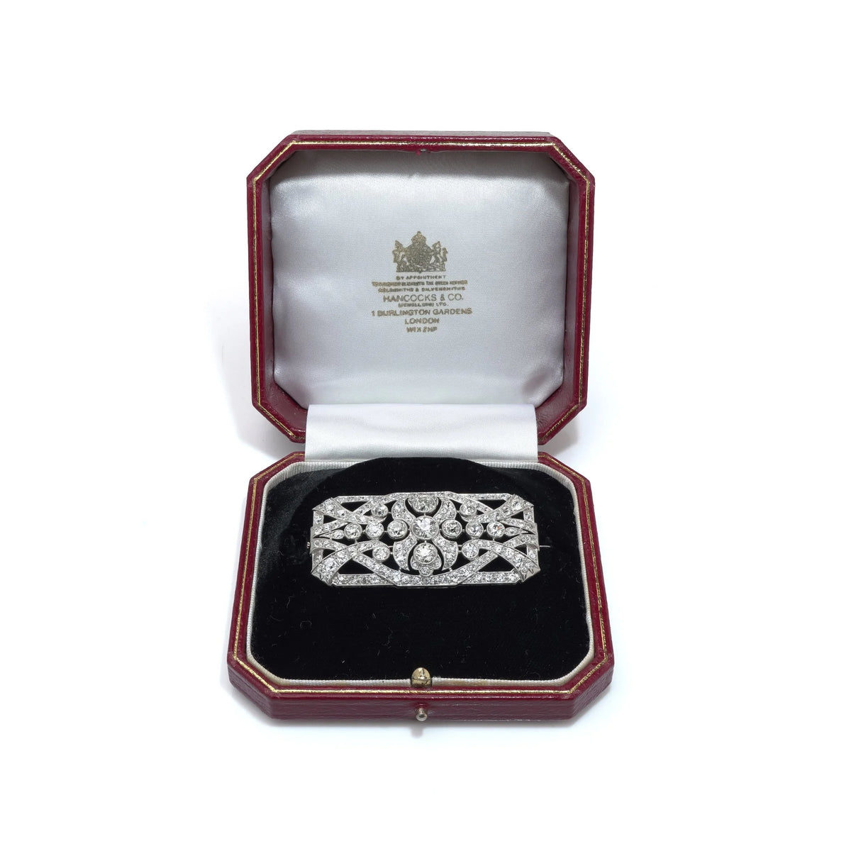 Antique Art Deco Platinum Diamond Brooch
