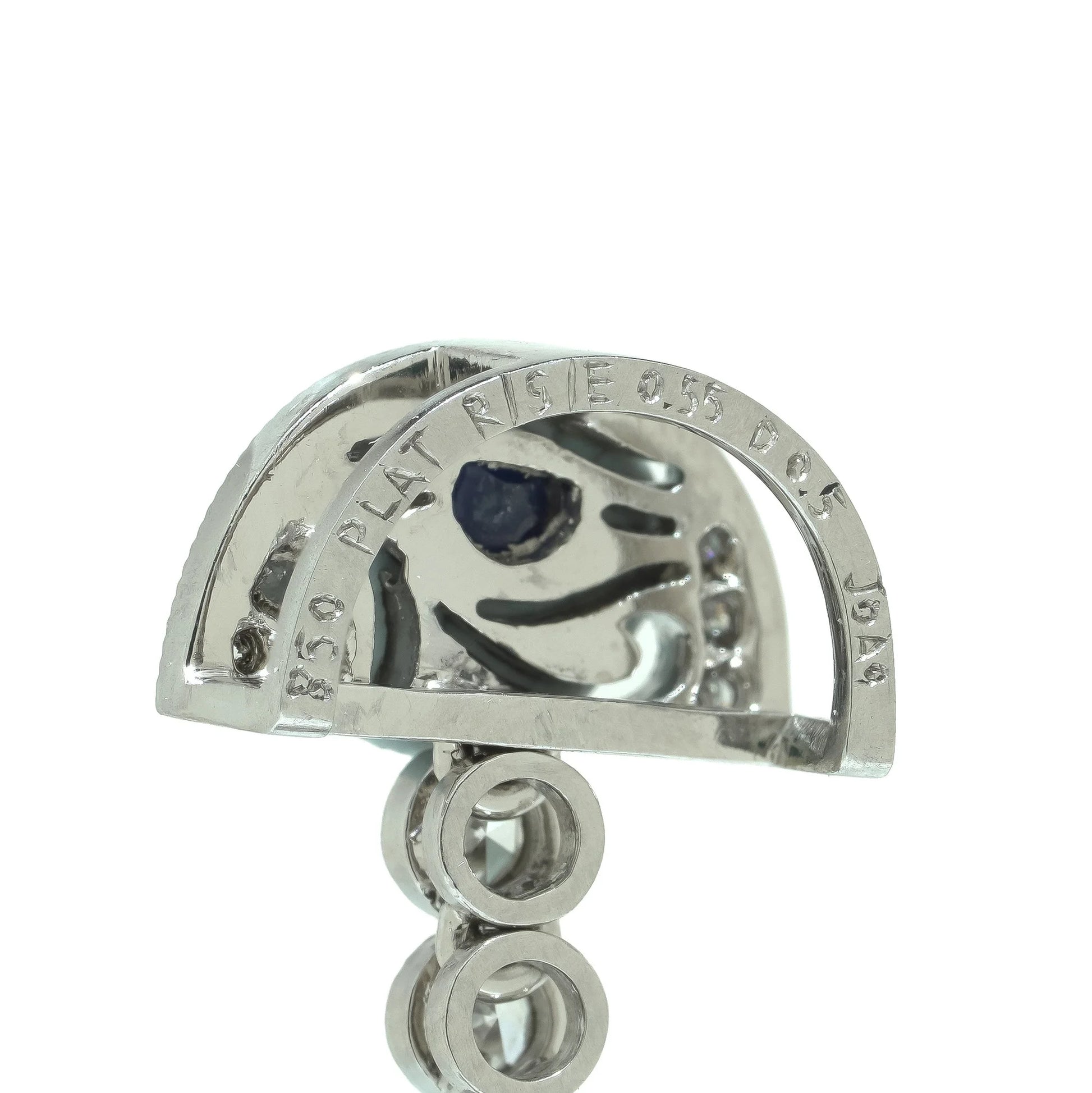 Platinum Art Deco Egyptian Revival Gemset Pendant