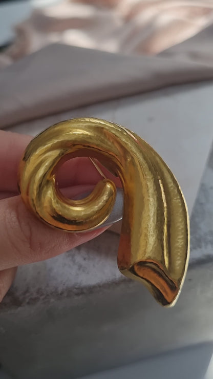 Vintage Lalaounis Gold Brooch, Circa 1980
