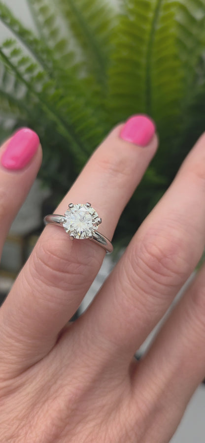 GIA 1.60ct Diamond Solitaire Engagement Ring in Platinum