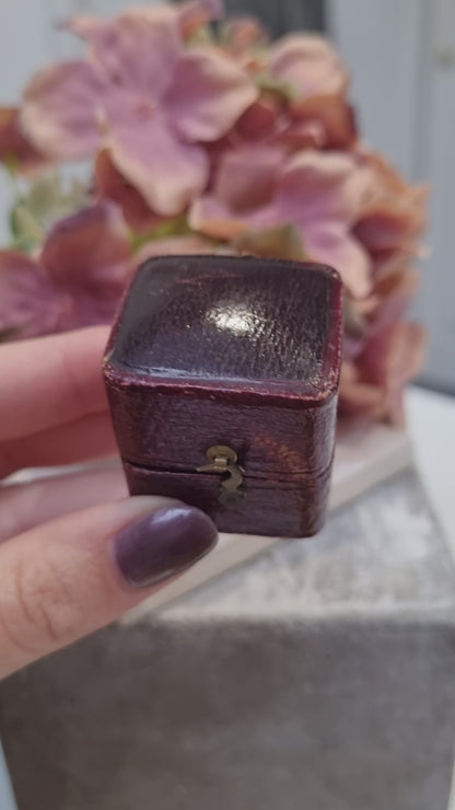 Vintage No Heat Ceylon Sapphire and Diamond Cluster Enagegement Ring