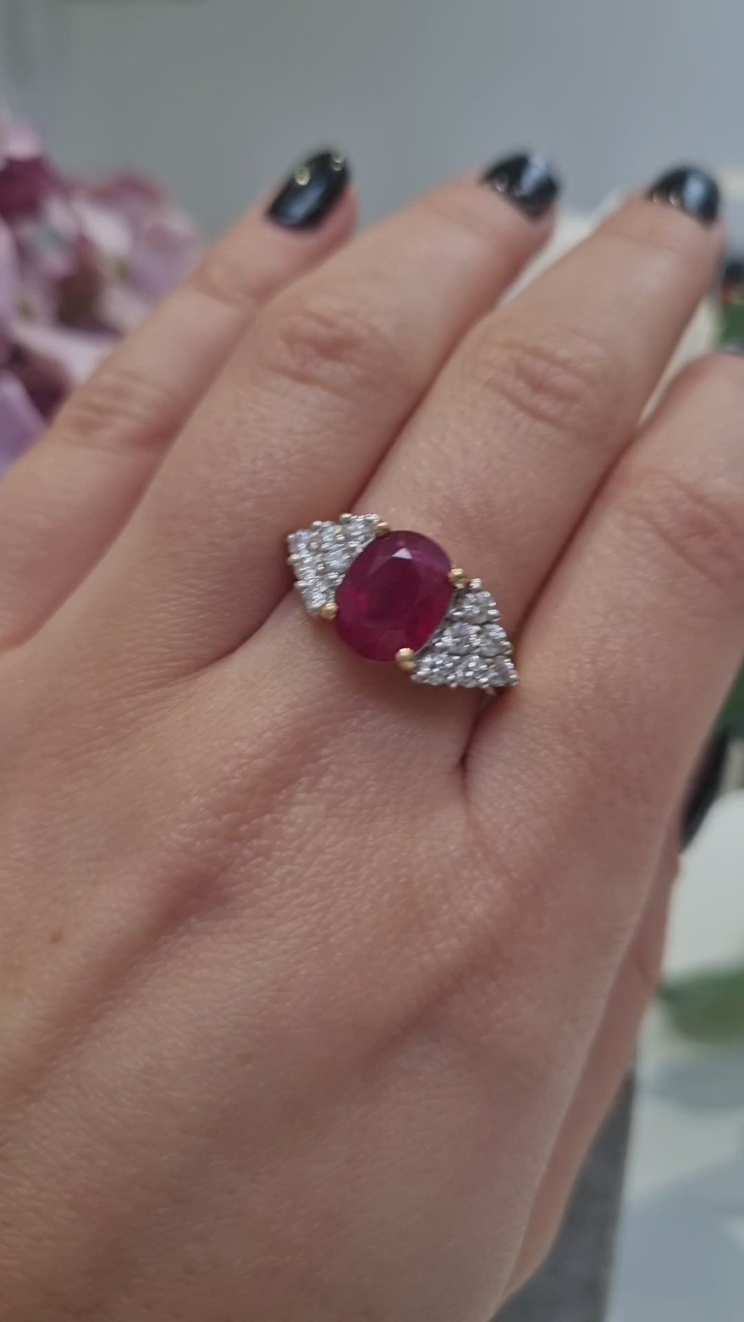 3.69ct Ruby and Diamond Dress Ring