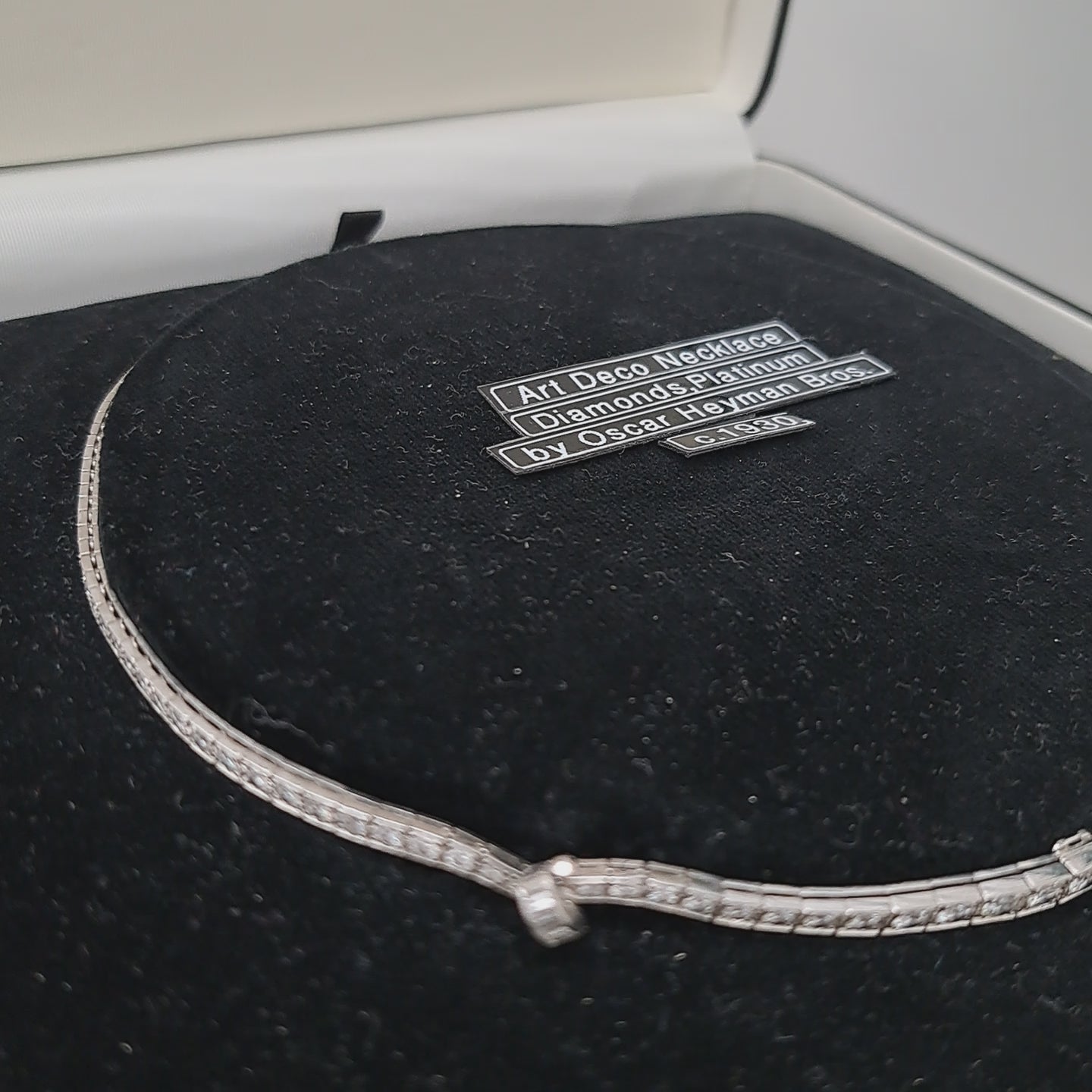 Art Deco Oscar Heyman 8ct Diamond Necklace in Platinum, 8cts