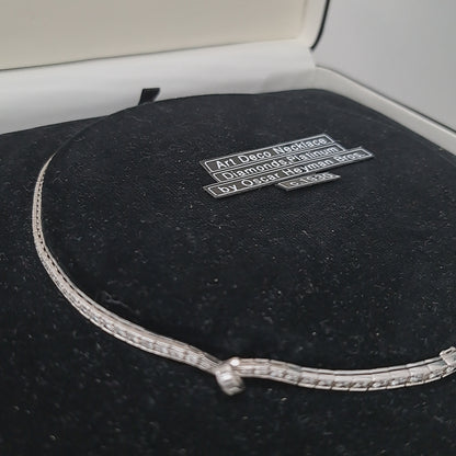 Art Deco Oscar Heyman 8ct Diamond Necklace in Platinum, 8cts