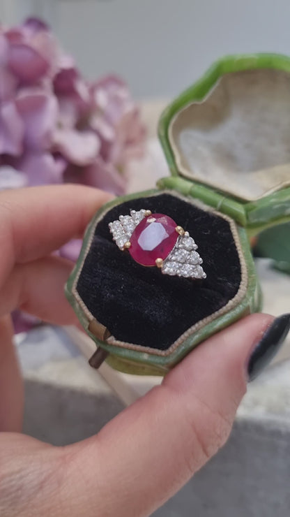 3.69ct Ruby and Diamond Dress Ring