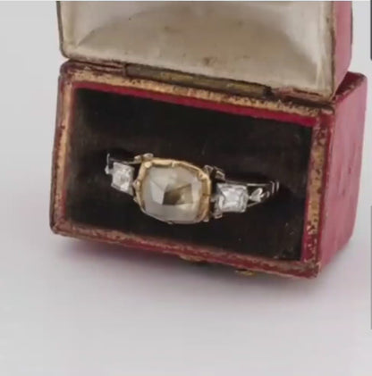 Rare Georgian 2ct Point Diamond and Table Cut Diamond Ring