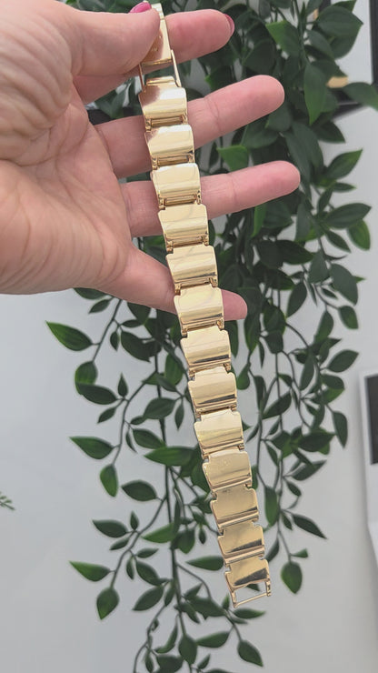Tiffany & Co. 14 Carat Yellow Gold Bracelet with Sapphire, Circa 1970