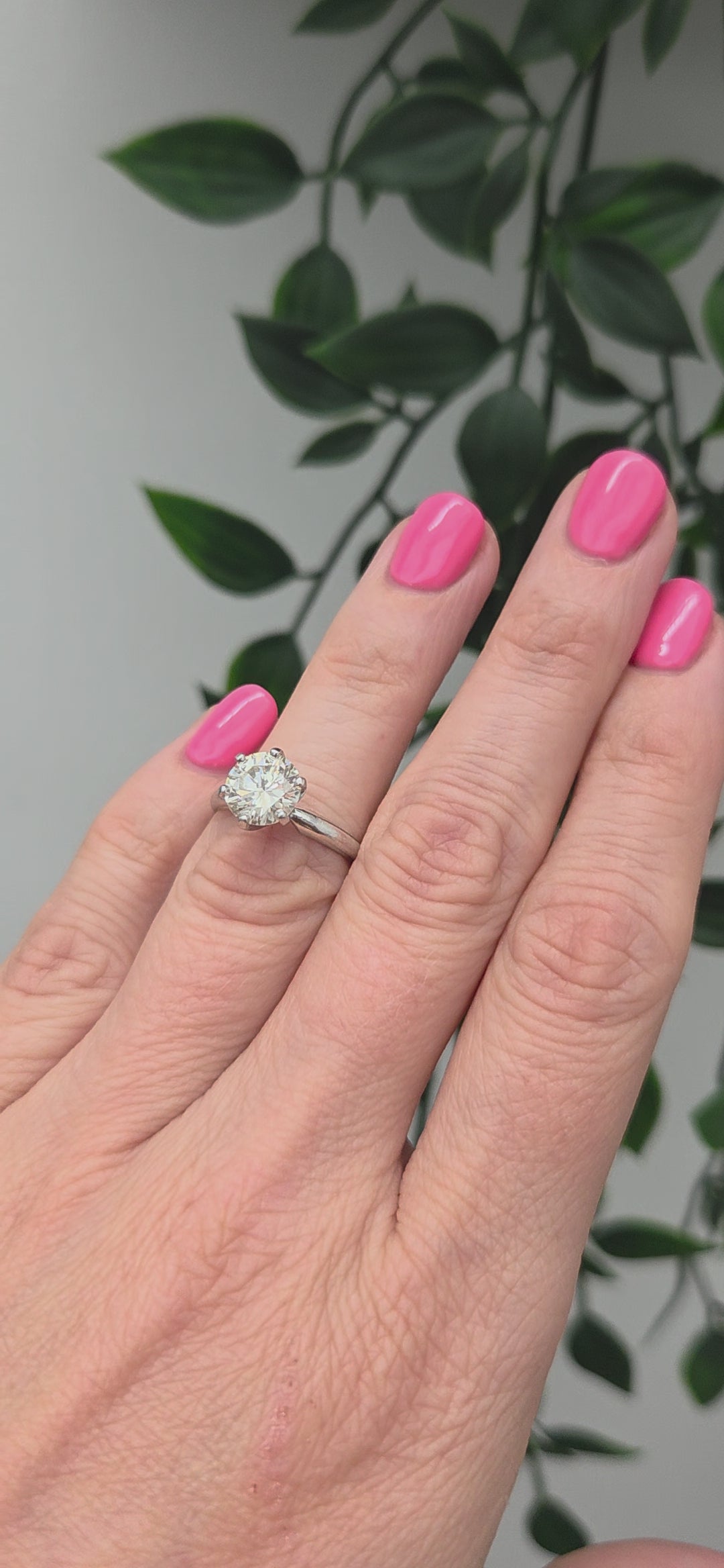 GIA 1.60ct Diamond Solitaire Engagement Ring in Platinum
