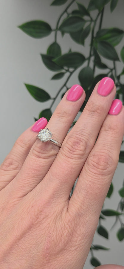 GIA 1.60ct Diamond Solitaire Engagement Ring in Platinum