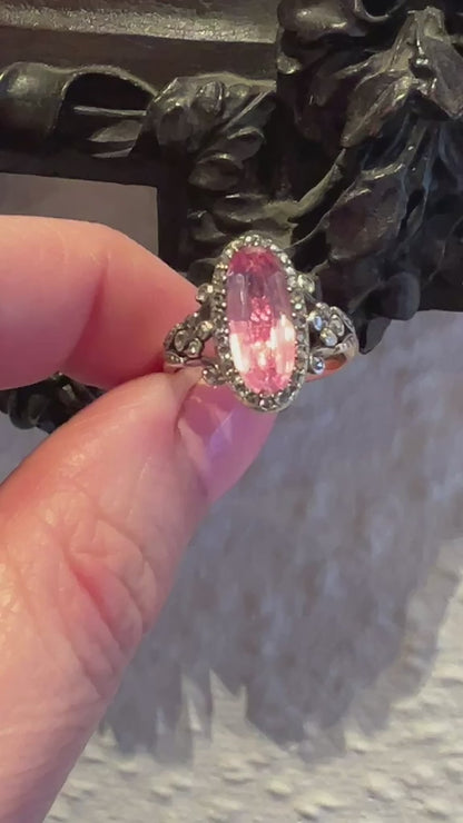 Antique Jules Cauvain 18ct Gold Topaz and Diamond Ring